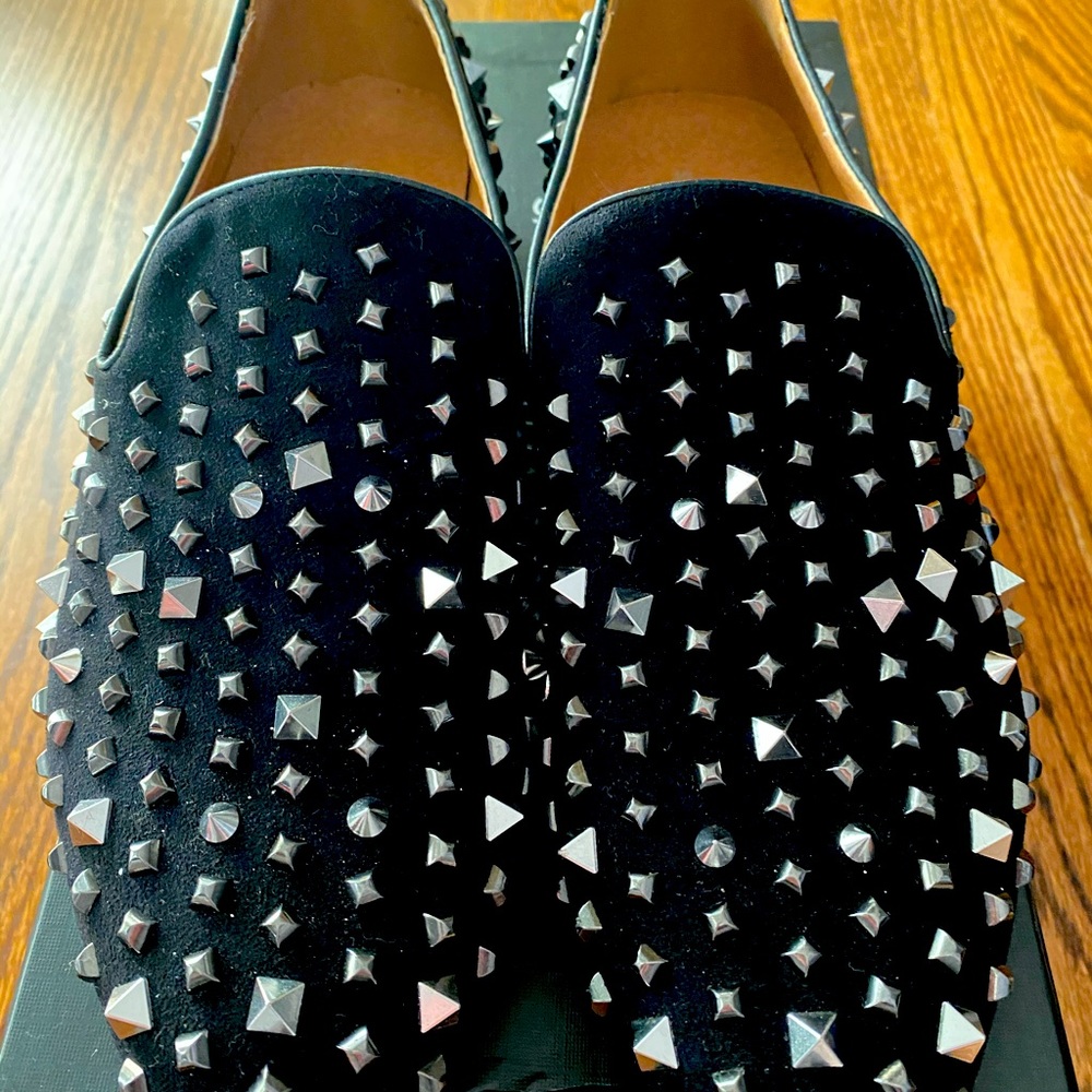 Silvio Black studded loafers